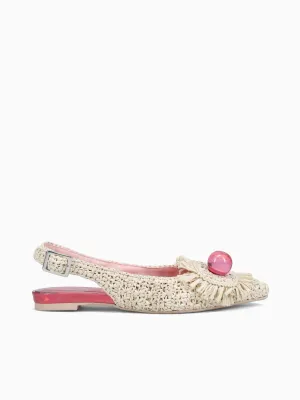 7658 Beige Fuxia hook raffia