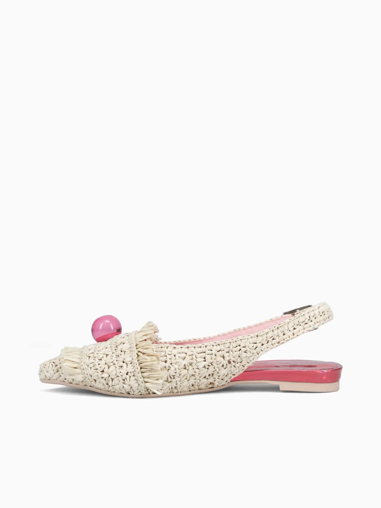 7658 Beige Fuxia hook raffia