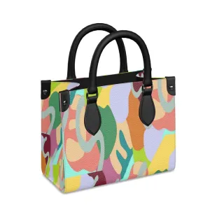 Abstract Wild Luxury Leather Mini Bonchurch Shopper Tote Bag