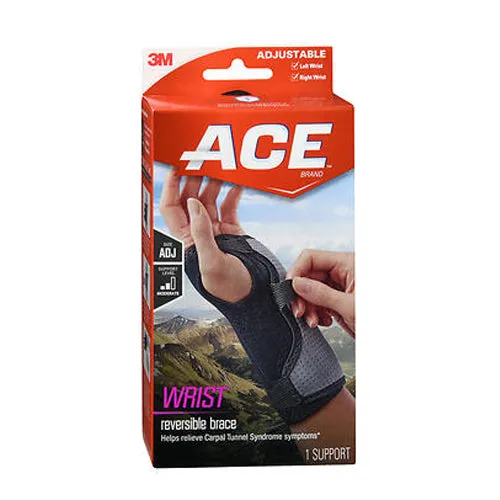 Ace Splint Wrist Brace Reversible One Size Adjustable 1 each By Ace