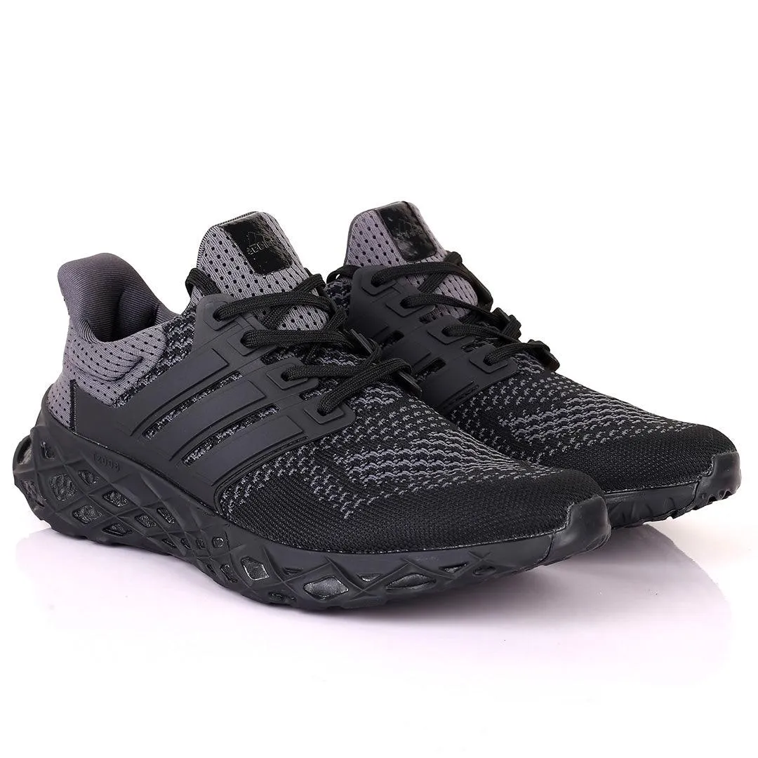 AD Boost Black And Grey  Men's Running Sneakers