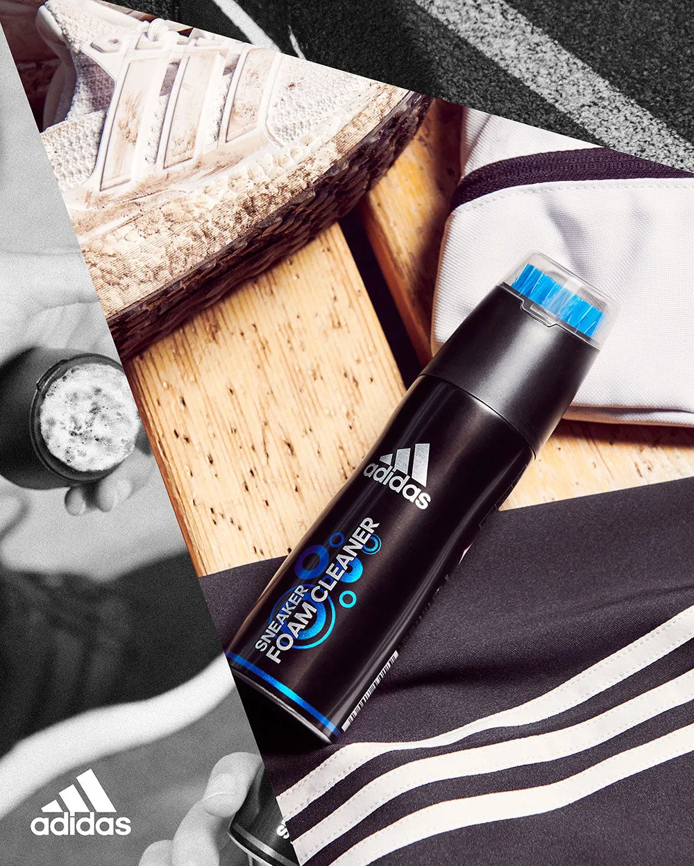 Adidas Shoe Cleaner Spray - Instant Foam Sneaker Cleaner with Easy-to-use Lid Brush