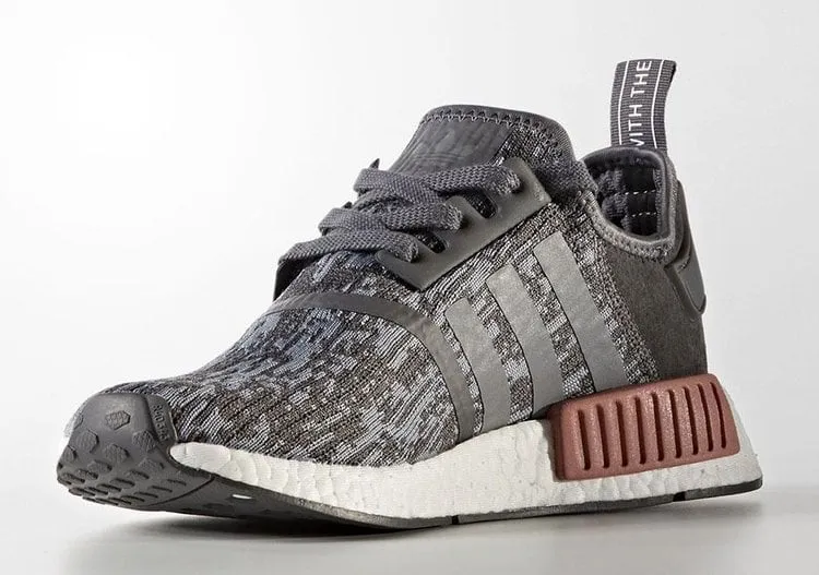 Adidas Wmns NMD_R1 'Heather Gray Raw Pink' sneakers, gray