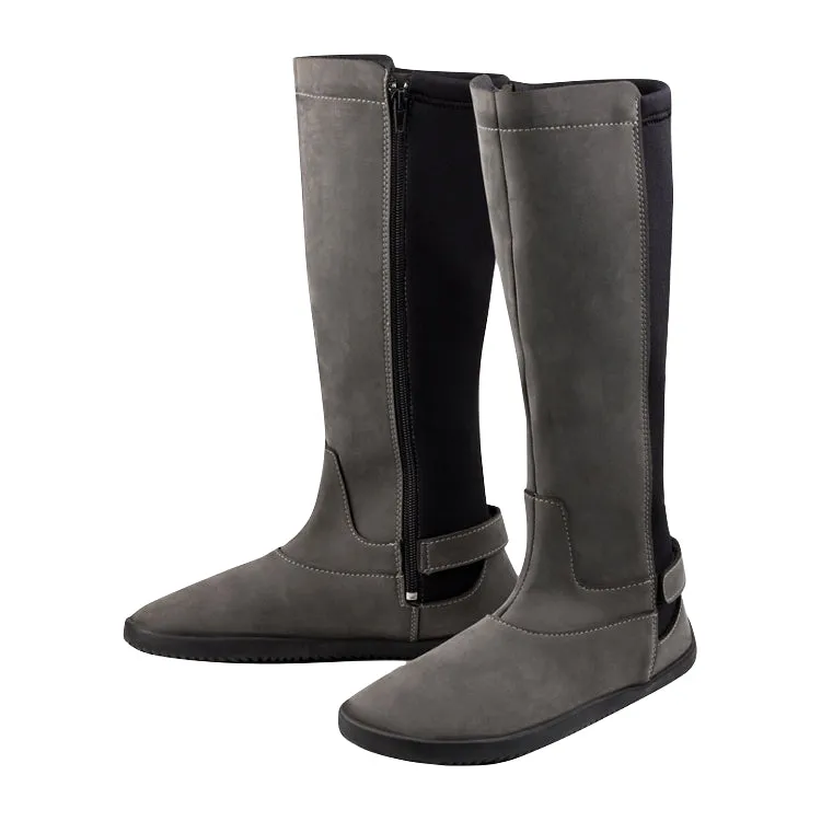 Ahinsa Barefoot Tall Boot Grey Nubuck