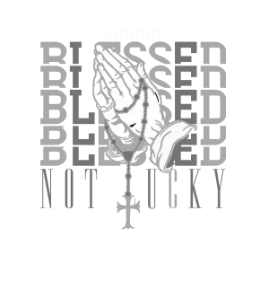 Air Jordan 12 Black/Wolf Grey Black T-Shirt (Blessed not lucky)| illcurrency