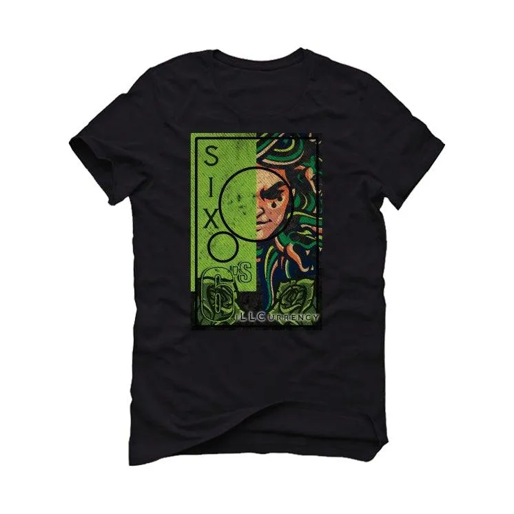 Air Jordan 6 “Electric Green” Black T-Shirt (LA MEDUSSA)