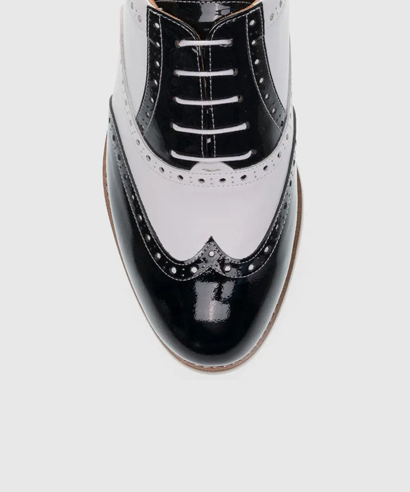 ALL CLASSIC Golf Noble Wingtip Classic Golf Shoes - Black Patent