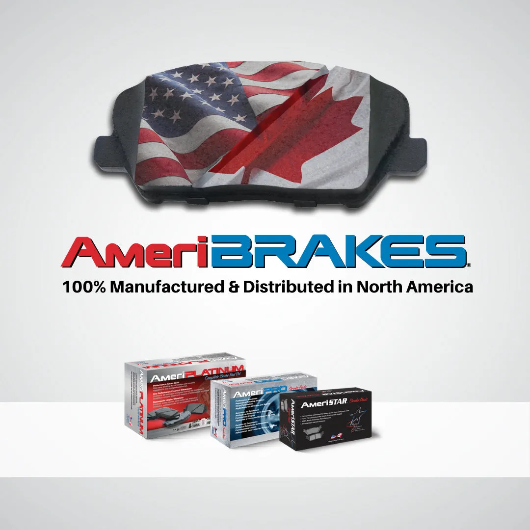 AmeriPro Ceramic Disc Brake Pads Parking Shoes Fits 06-10 Ford Explorer