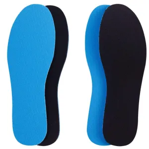 Amitataha 2 Pairs Breathable Insoles, Super-Soft, Sweat-Absorbent, Double-Colored and Double-Layered Shoe Inserts of Foam That Fit in Any Shoes (Blue/Black, 5-6.5 Women/4-5.5 Men) Blue/Black