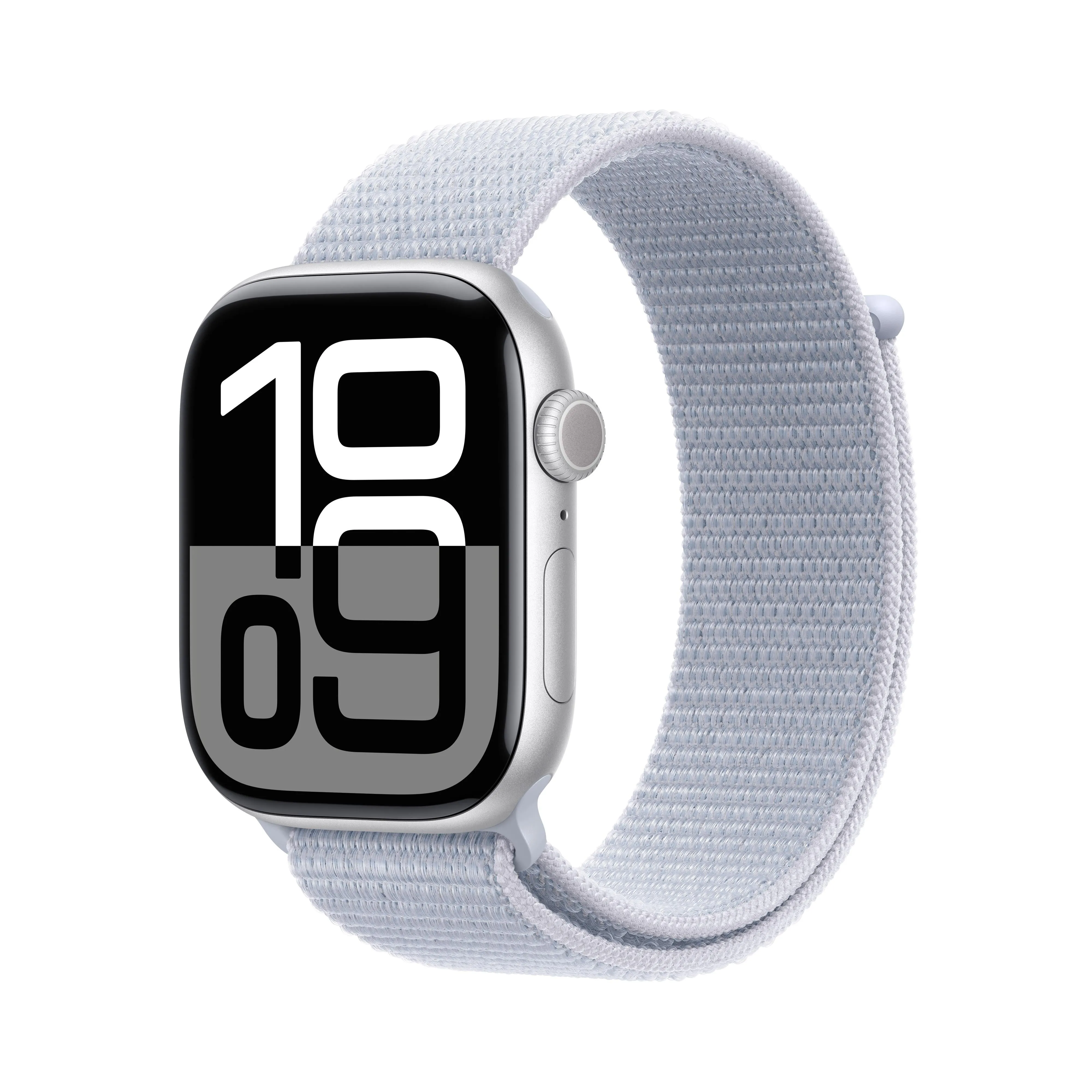 Apple Watch Series 10 GPS 42mm Silver Aluminium Case with Blue Cloud Sport Loop