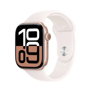 Apple Watch Series 10 GPS   Cellular 42mm Rose Gold Aluminium Case with Light Blush Sport Band - S/M