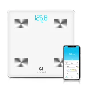 Arboleaf Weight Scale Bluetooth Fat Smart Scale BMI Scales Digital Weight Wireless with iOS & Android APP, Unlimited Users, Auto Recognition