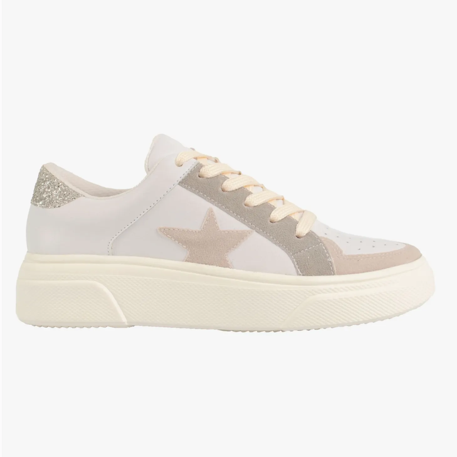 Aria Star Platform White Sneakers