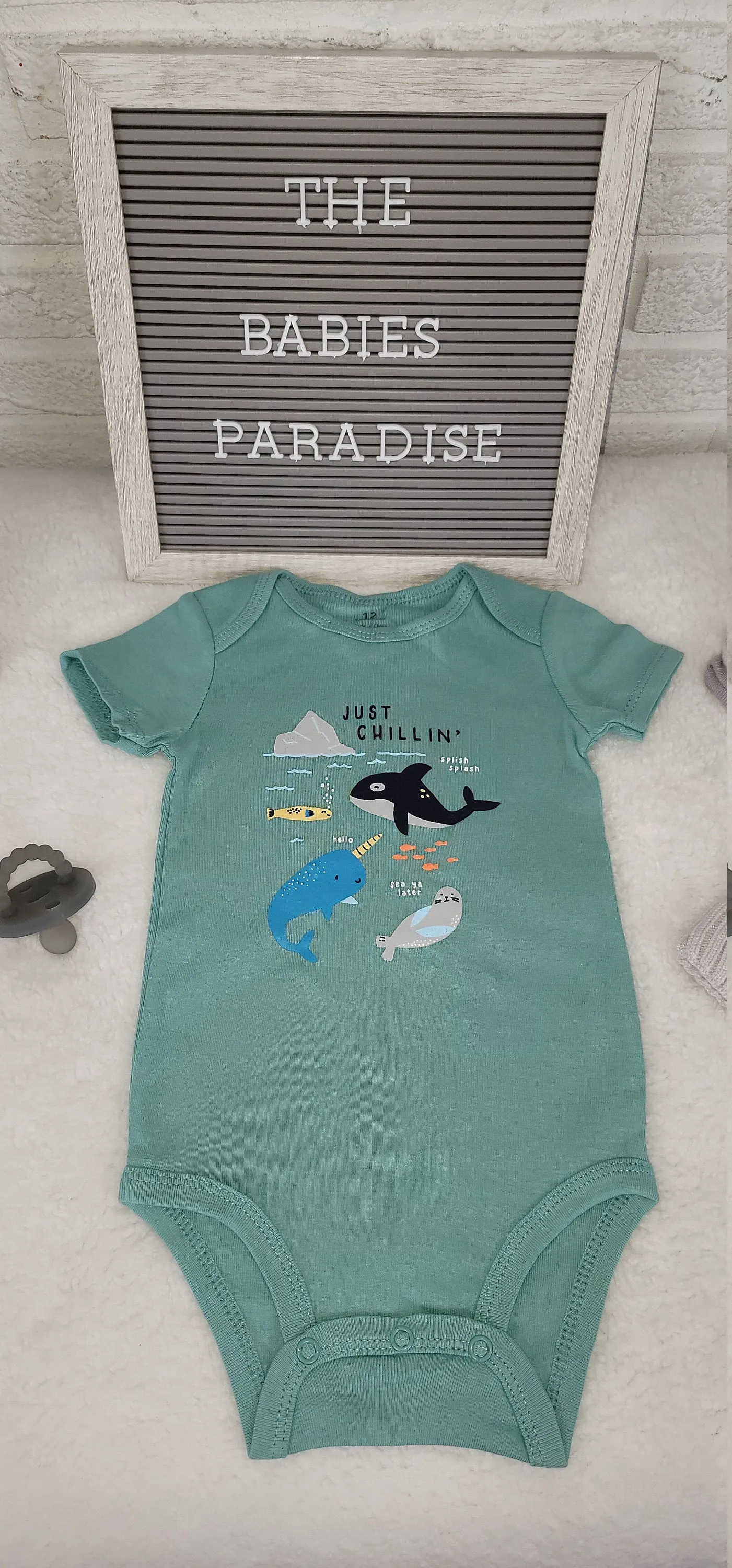 Baby Boy Onesie, Baby Gift, Bodysuit, Just Chilling, Green Onesie, Baby Shower Gift, Whale Onesie, Mom Gift, Gift, Custom Onesie