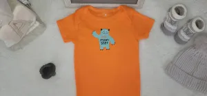 Baby Boy Onesie, Monster Design Onesie,  Orange Onesie, 6 month Baby Boy Onesie, Trendy onesie, Stylish Bodysuit, Baby Bodysuit,BabyBodysuit