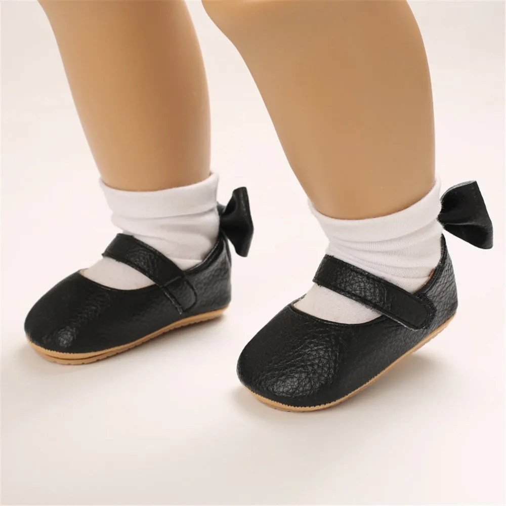 Baby Girls Bow Solid Princess Shoes Baby Shoe Wholesale