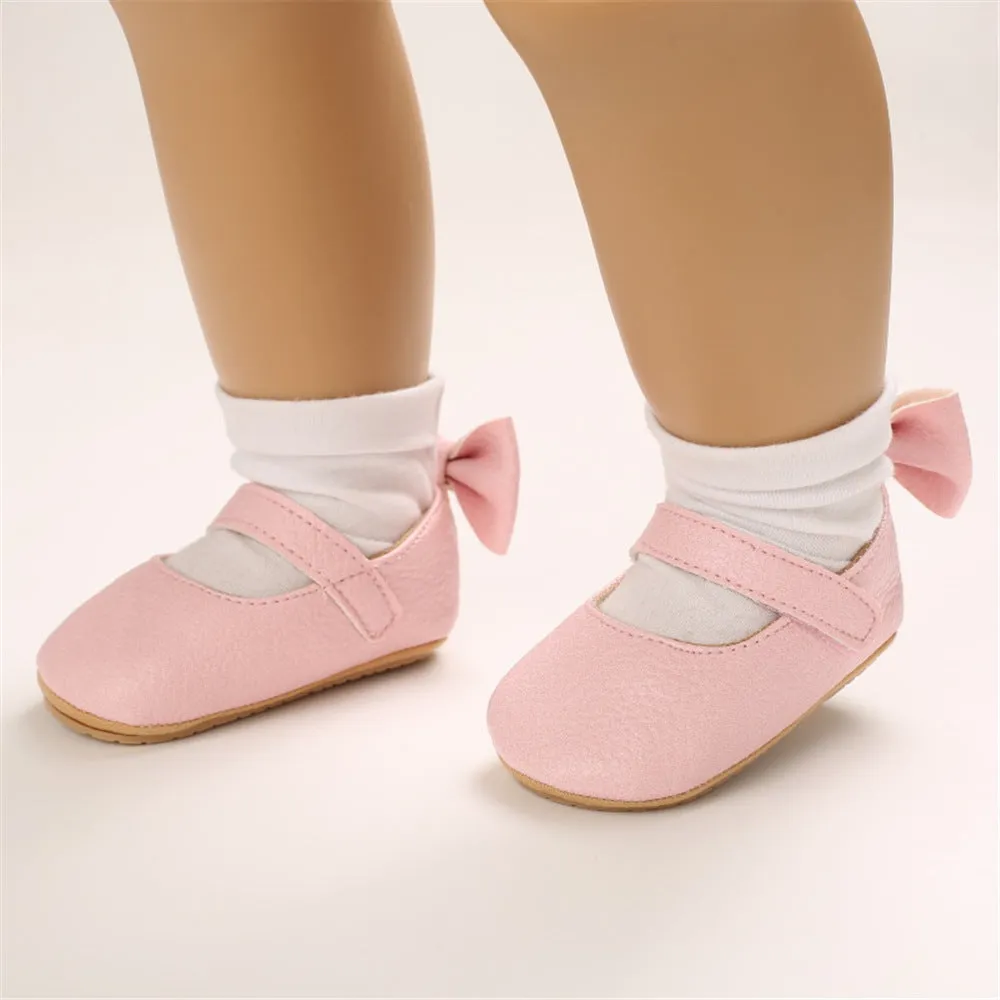 Baby Girls Bow Solid Princess Shoes Baby Shoe Wholesale