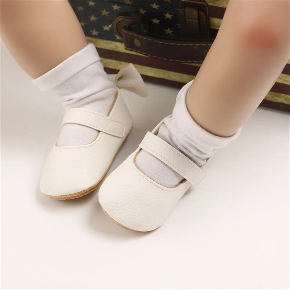 Baby Girls Bow Solid Princess Shoes Baby Shoe Wholesale