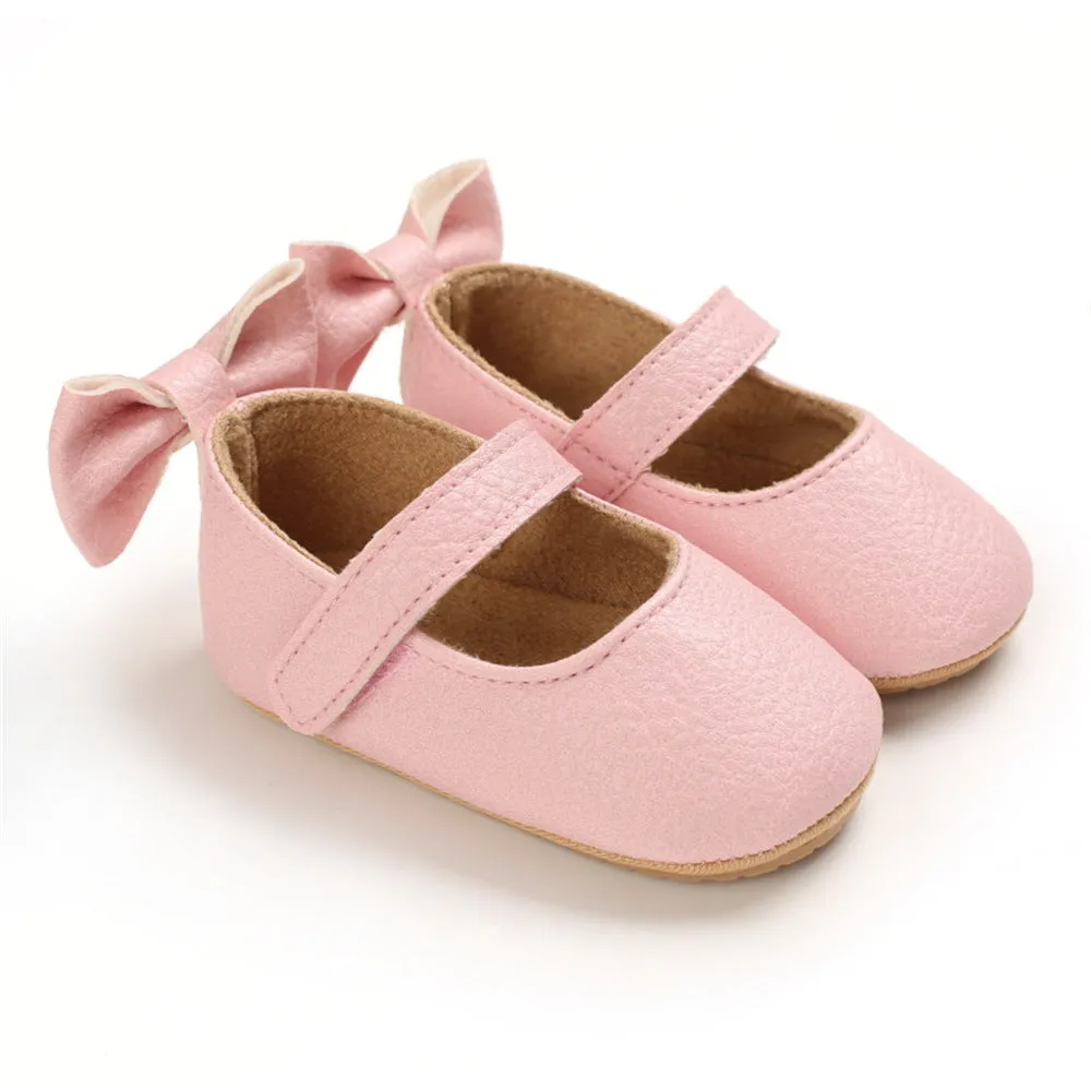 Baby Girls Bow Solid Princess Shoes Baby Shoe Wholesale