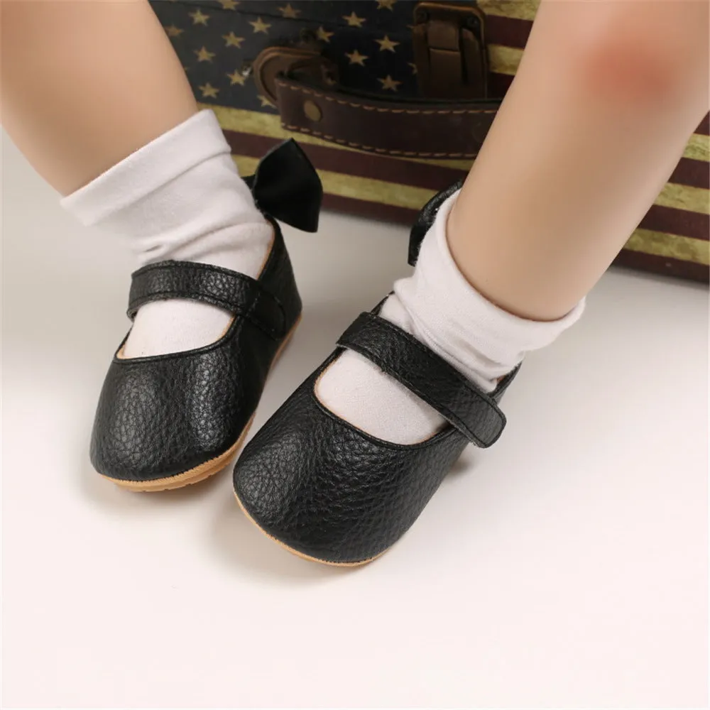 Baby Girls Bow Solid Princess Shoes Baby Shoe Wholesale