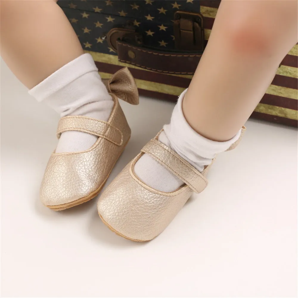 Baby Girls Bow Solid Princess Shoes Baby Shoe Wholesale