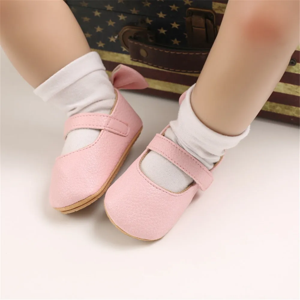 Baby Girls Bow Solid Princess Shoes Baby Shoe Wholesale