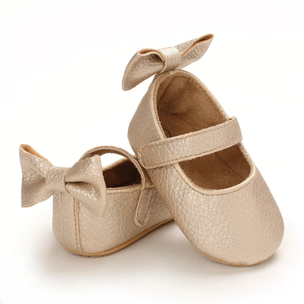 Baby Girls Bow Solid Princess Shoes Baby Shoe Wholesale