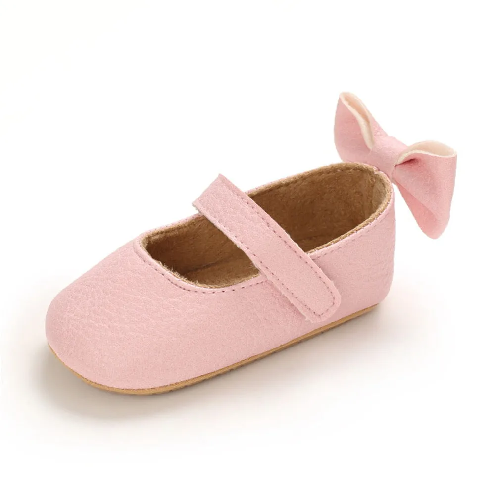 Baby Girls Bow Solid Princess Shoes Baby Shoe Wholesale