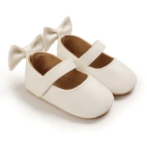 Baby Girls Bow Solid Princess Shoes Baby Shoe Wholesale