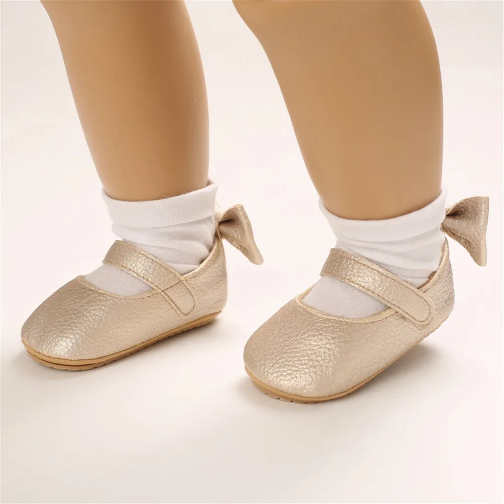 Baby Girls Bow Solid Princess Shoes Baby Shoe Wholesale