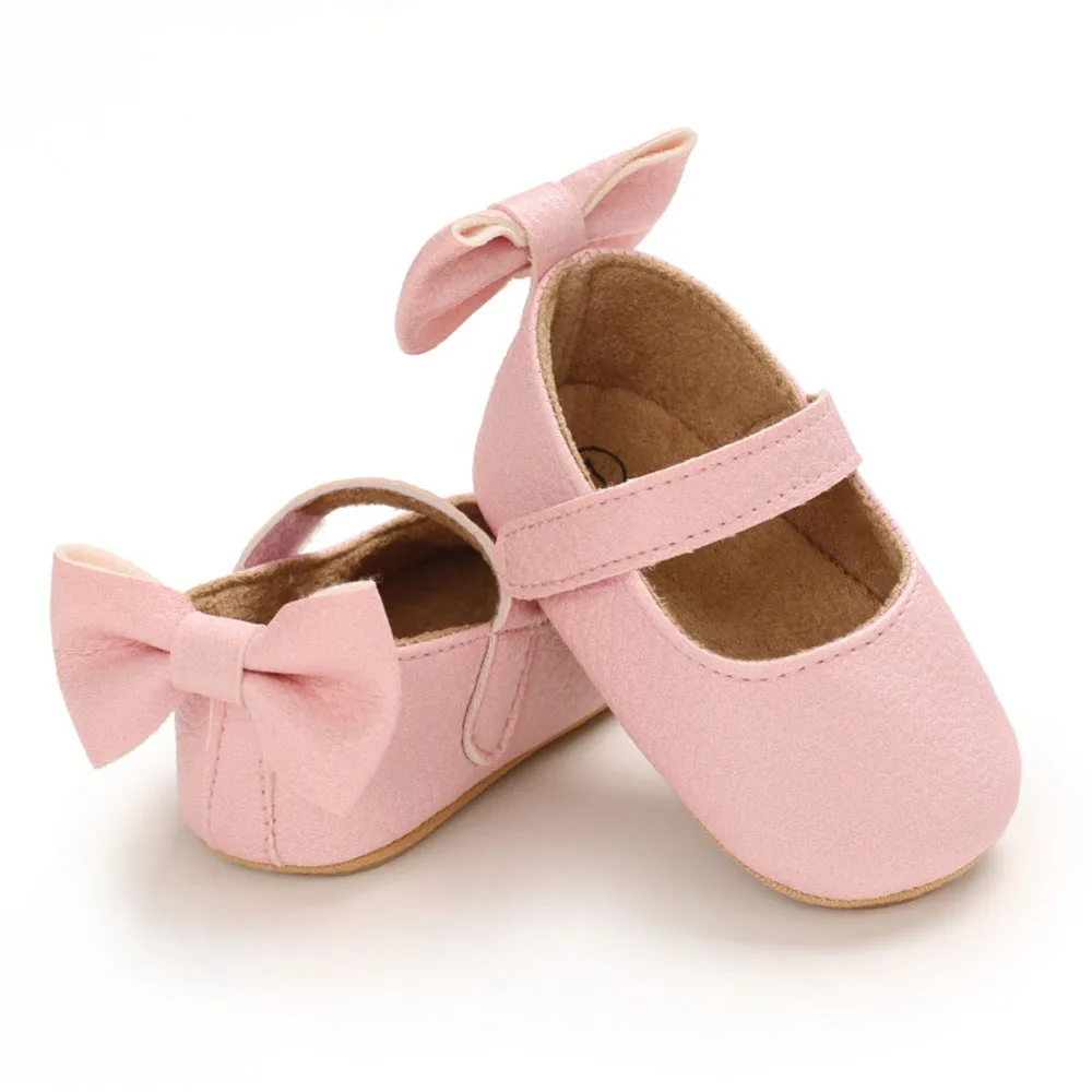 Baby Girls Bow Solid Princess Shoes Baby Shoe Wholesale