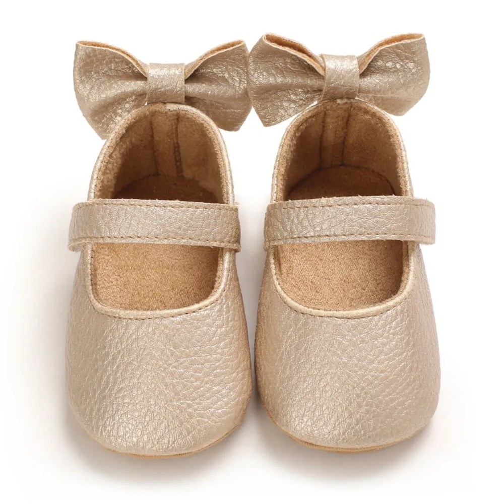 Baby Girls Bow Solid Princess Shoes Baby Shoe Wholesale