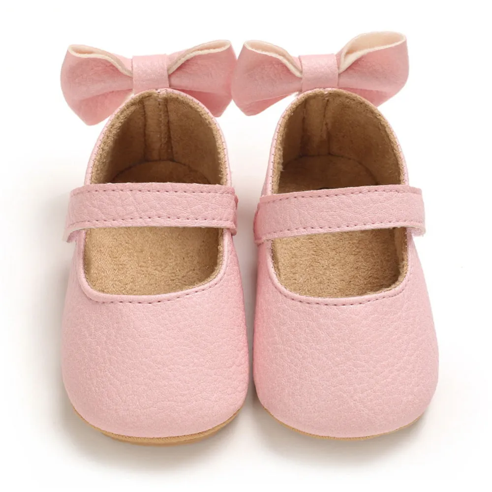 Baby Girls Bow Solid Princess Shoes Baby Shoe Wholesale