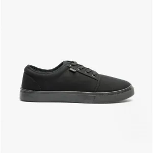 BAILEY Unisex Teens Canvas Lace Up Trainers Black