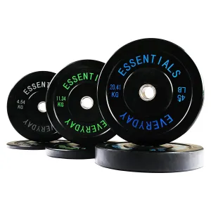 BalanceFrom Fitness 160 Pound Olympic Bumper Strength Training Weight Plate Set