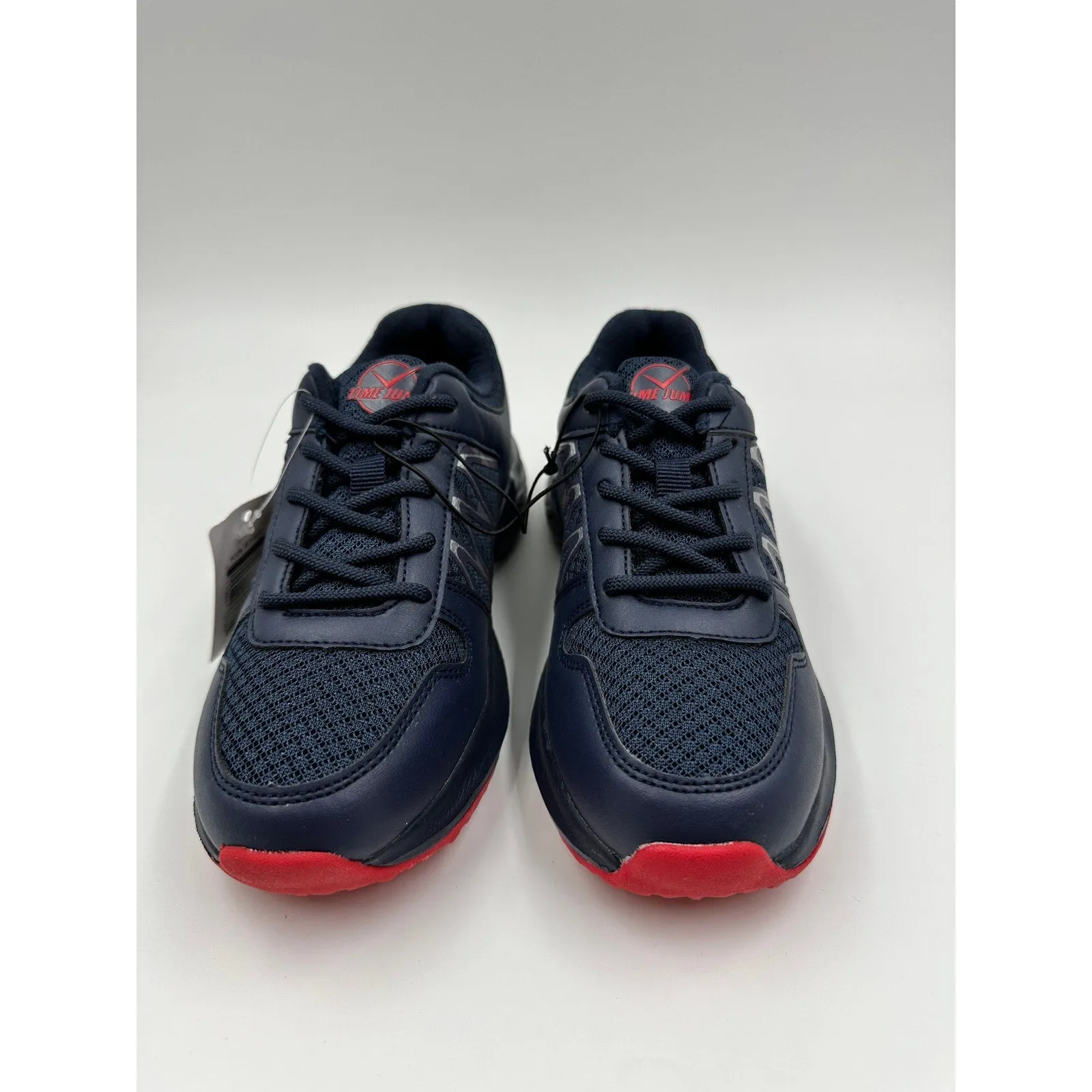 Big Kid/Youth Size 2, Blue & Red Sneakers with Thick Sole for Ultimate Support