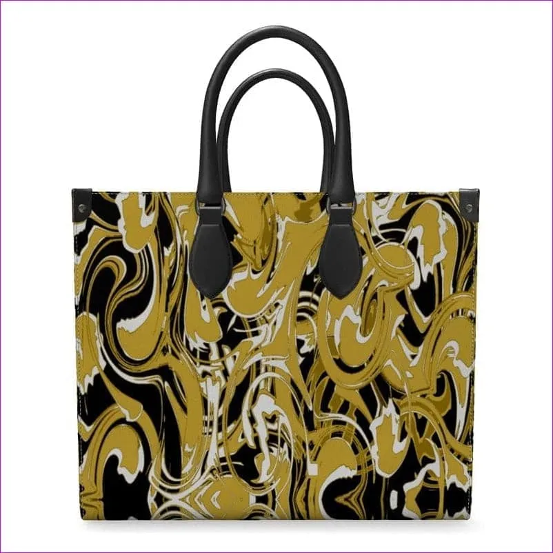 Black Ivy Distressed Luxury Leather Shopper Bag