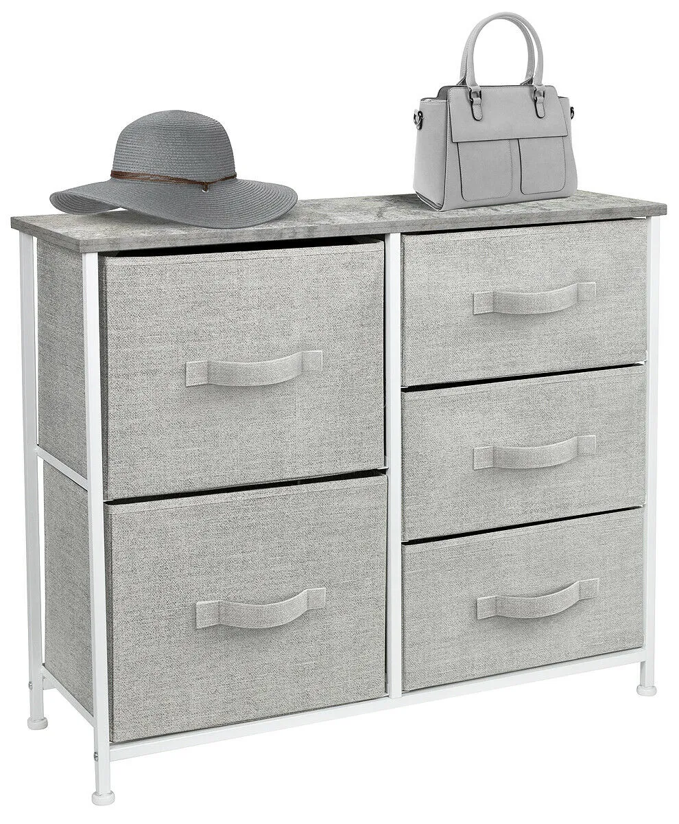 BlushBees® Dresser with 5 Drawers - Furniture Storage Tower Unit for Bedroom