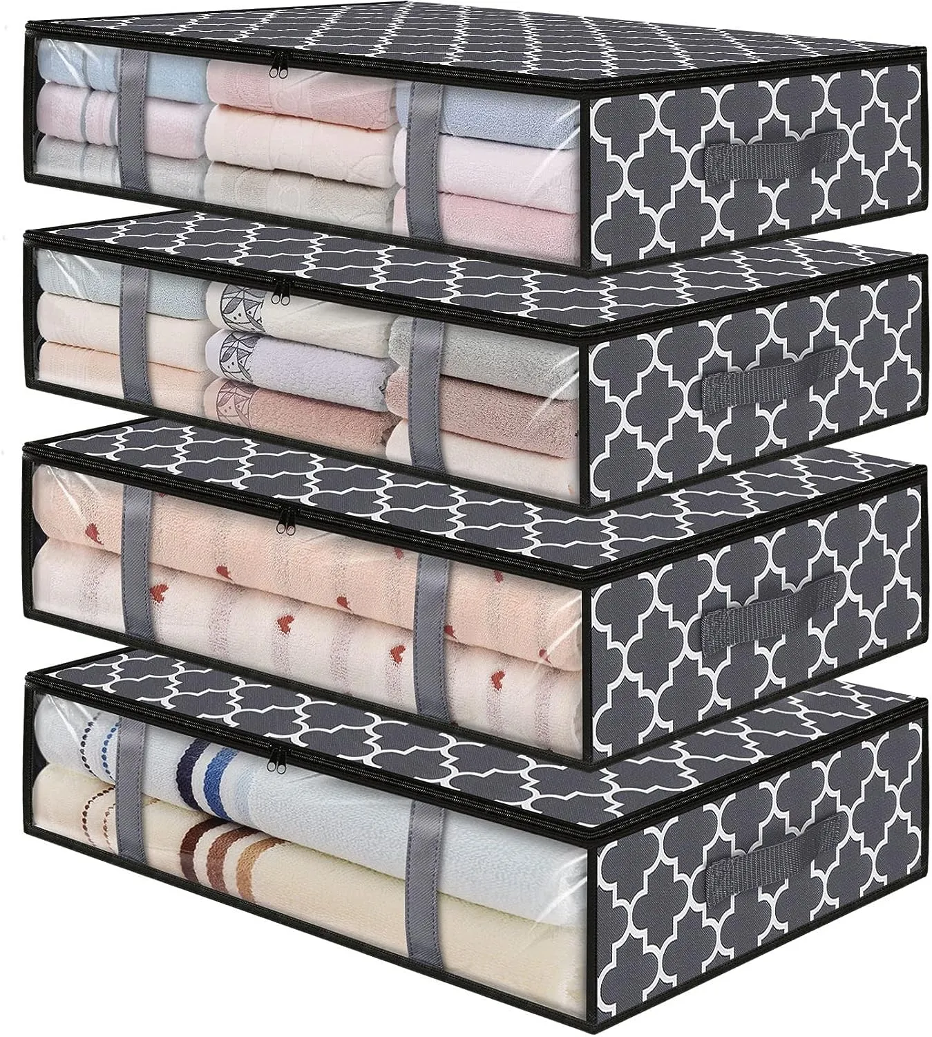 Blushbees® Foldable Clothes Storage Bins - 3-Pack Grey