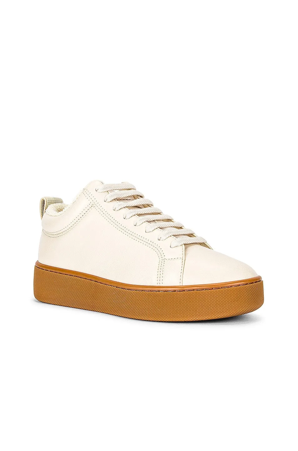 Bottega Veneta Lace Ups Sneakers, Sea Salt