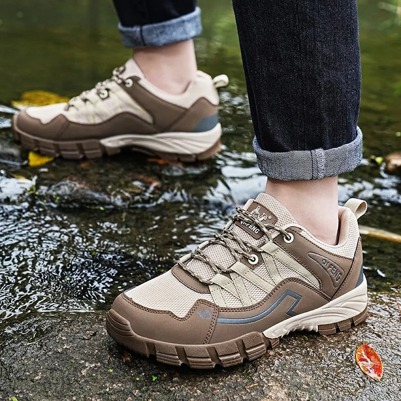 Brand Fashion Sneakers Outdoors Mesh Hiking Shoes Breathable Men's Shoes Men Combat Desert Casual Shoes Plus Size 36-47