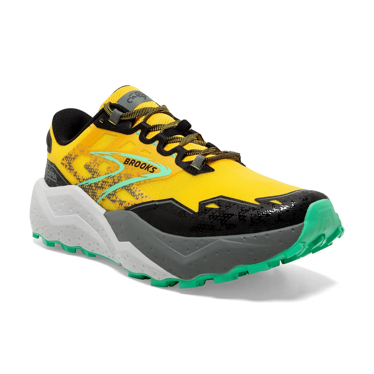 Brooks Caldera 7 Mens | Lemon Chrome/black/springbud