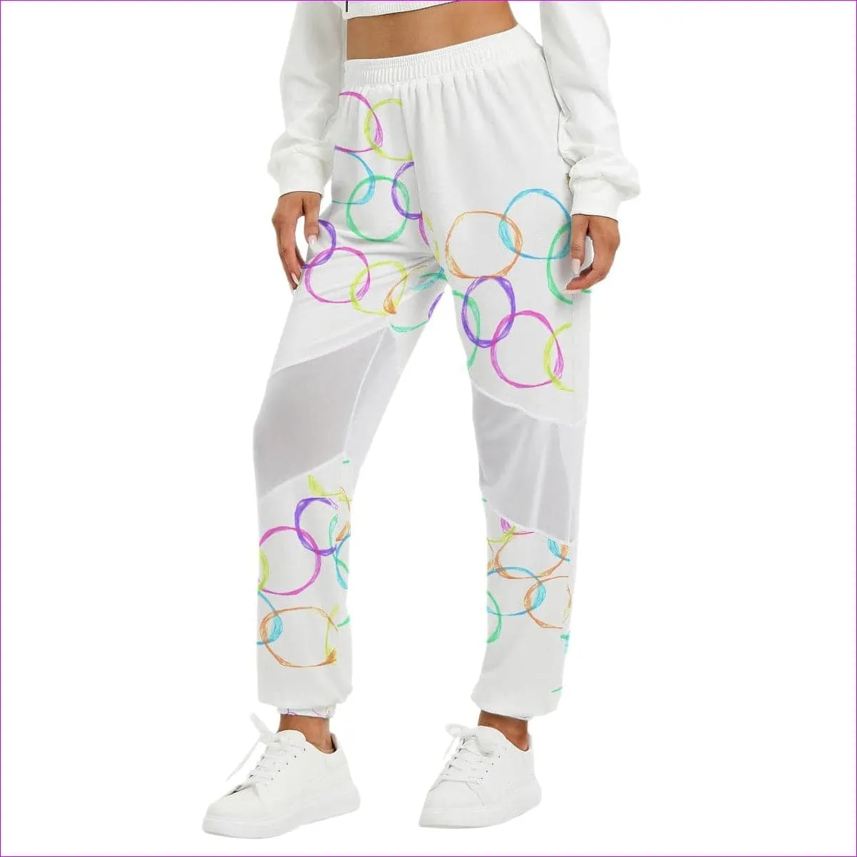 Bubbles Womens Mesh Panelled Track Pants