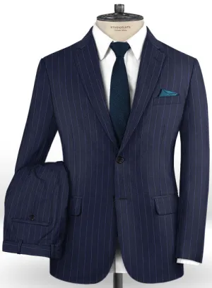 Caccioppoli Dapper Dandy Lerci Navy Blue Wool Suit