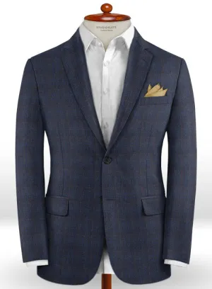 Caccioppoli Dapper Dandy Orneya Cobalt Blue Wool Jacket