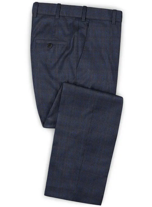 Caccioppoli Dapper Dandy Orneya Cobalt Blue Wool Pants