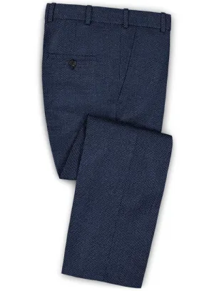 Caccioppoli Dapper Dandy Rupana Birdseye Blue Wool Pants