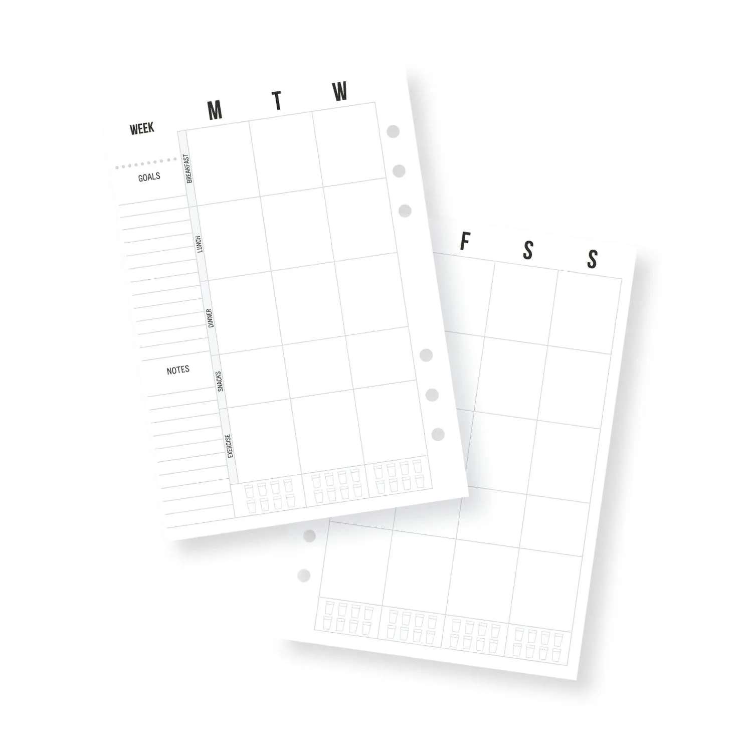 Carpe Diem Fitness A5 Planner Inserts Undated