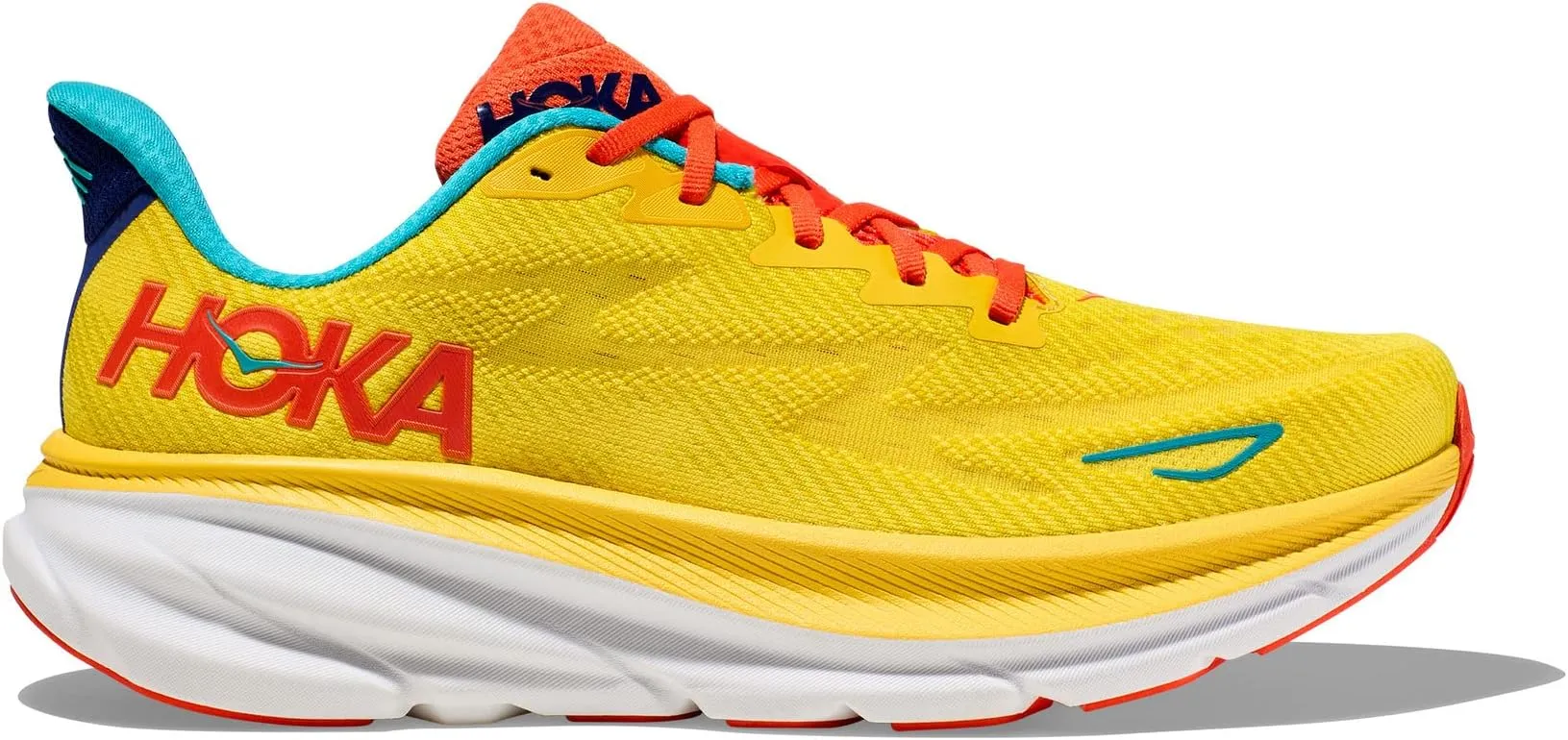 Clifton 9 Hoka Sneakers in Passion Fruit/Maize