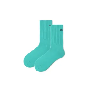 Color Boost All-season Women Green Fitness Crew Socks